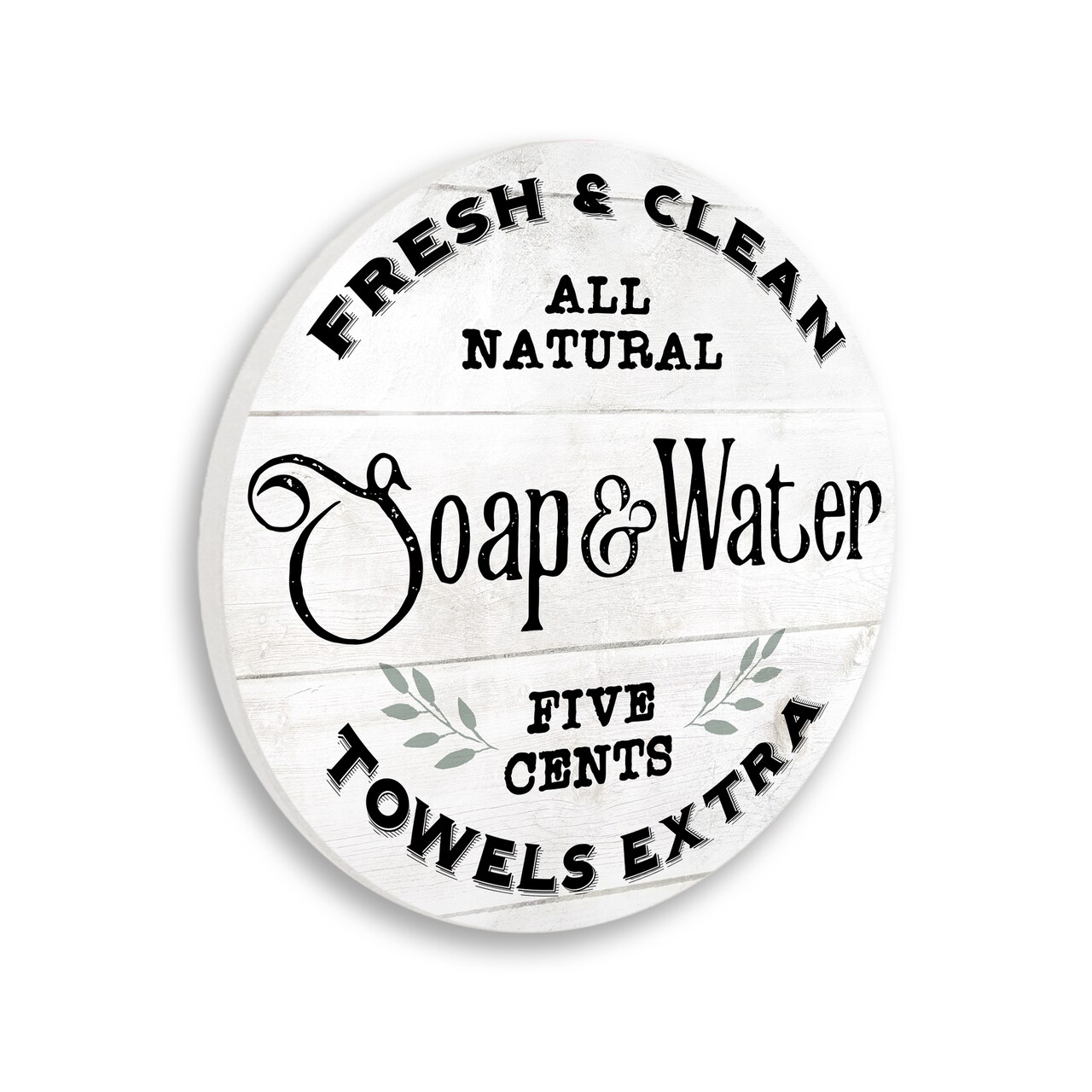 Stupell Industries All Natural Soap & Water Vintage Farmhouse Bathroom Sign Wall Plaque Design By Lil' Rue